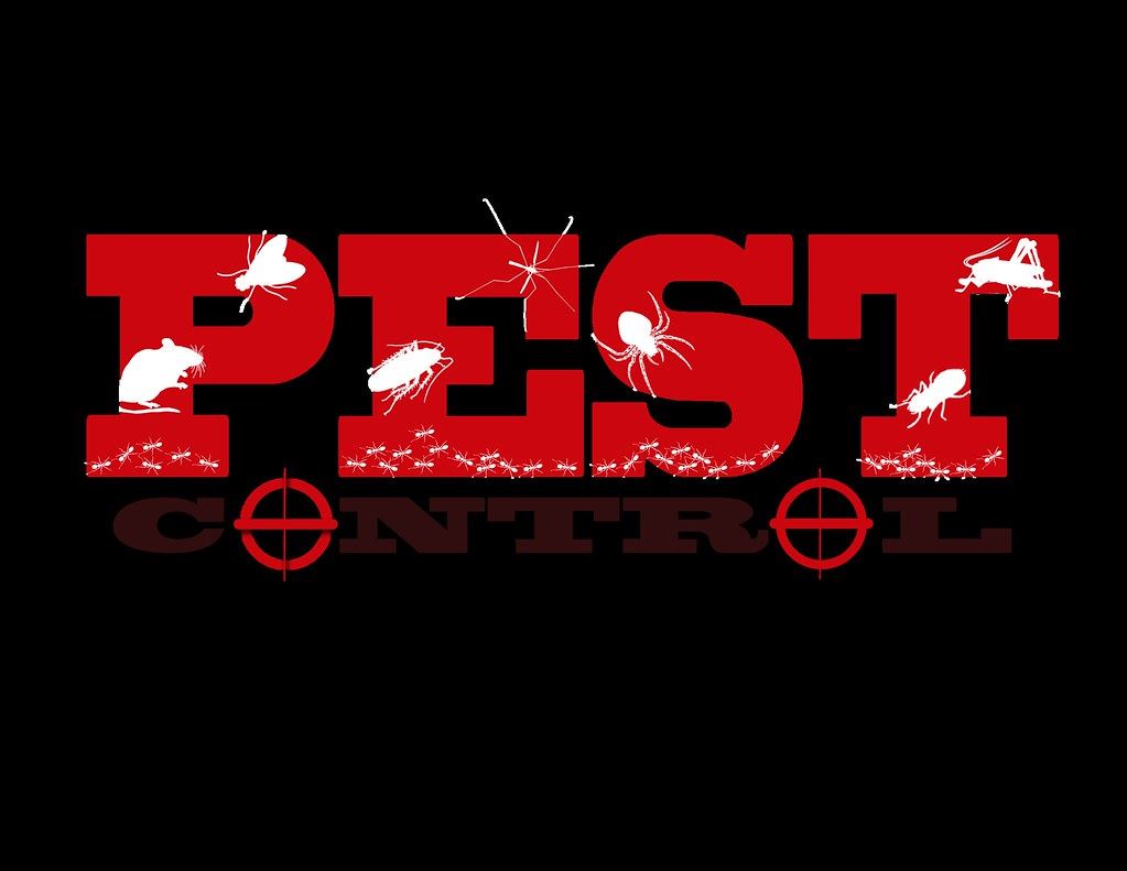 A pest control sign